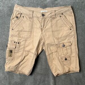 Vintage y2k Aeropostale Cargo Utility Bermuda Shorts Womens 9/10 Cotton FLAW